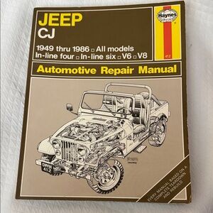 Hanes Jeep CJ Repair Manual 1949 thru 1986 Like New